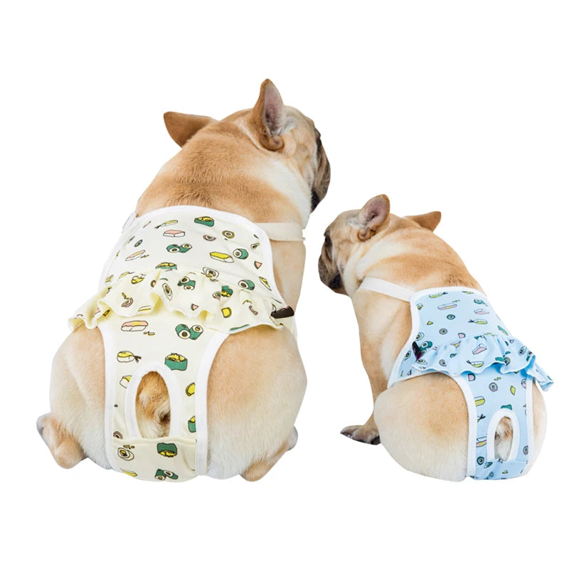 Pet Products French Bulldog Pants Dog Panties China Cute Carton Box Print 100% Cotton Sustainable Coats & Jackets 4 Seaons