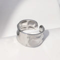 Beimai OEM Trendy Women's Gold Plated Stainless Steel Geometric Open Rings