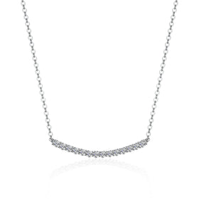 Fashion Classic Luxury Fine Jewelry Statement VVS1 Moissanite Diamond Platinum Plated 925 Silver Tennis Pendant Wedding Party