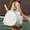 Soft Padded Shoulder Pickleball Backpack Quilted Tennis Bag Backpack Pickle Ball Paddle Bag for Women Puffer Backpack