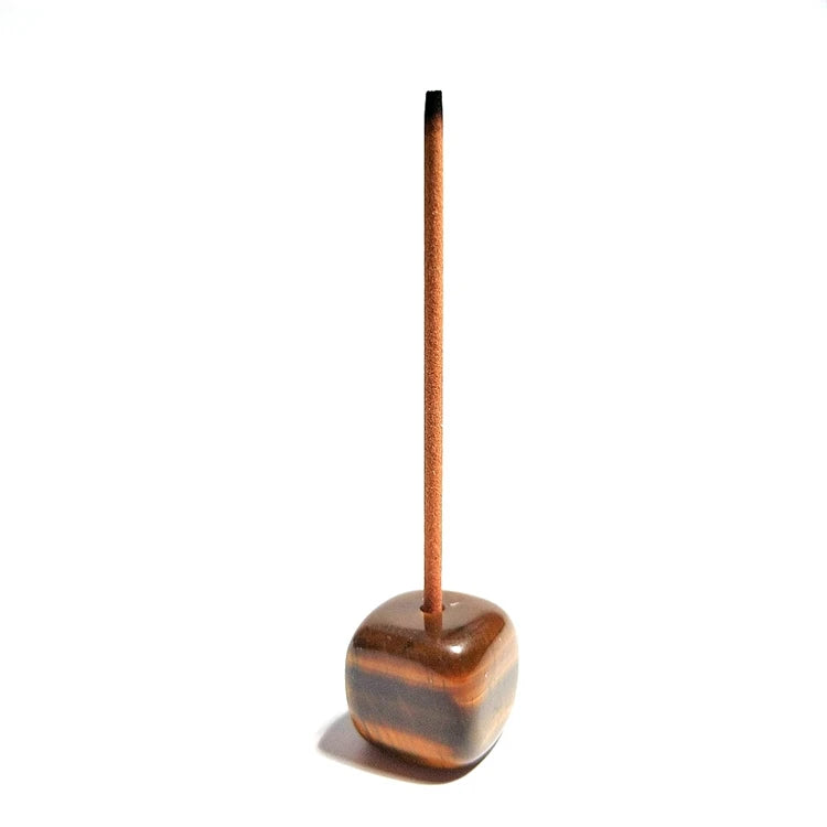 DIY Large Quantities Jade Stone tiger Eye Cubes Shape Incense Holder