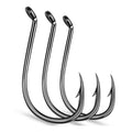 WEIHE 1/0#-5/0# 20pcs/bag High Carbon Steel Single Hook Barbed Fishing Hook for Freshwater and Saltwater