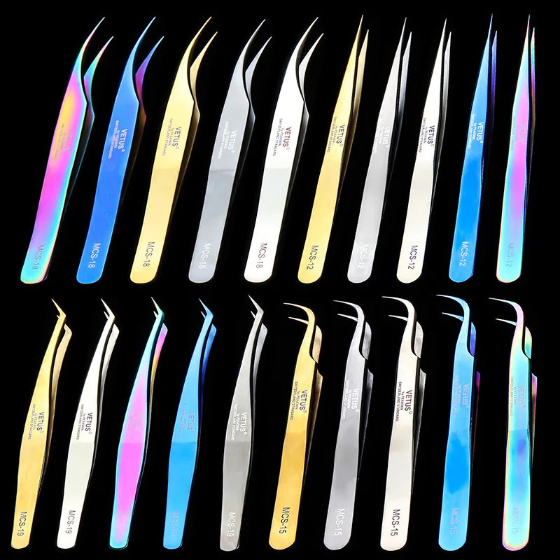 Eyelash Tweezers 3D Volume Lash Extension Tweezer Makeup Professional Fan Lashes Eyebrow Stainless Steel Tweezers