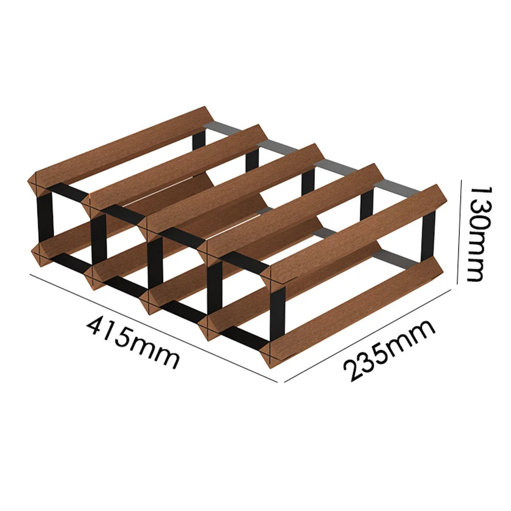 Factory 8 Bottle Organizer Display Rack Wine Rack Wood for Living Room Display Home Bar