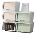 OWNSWING Stacking Storage Drawer Plastic Drawer Organizer with Doors Storage Box for Home  and Official