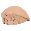 HZM-18186 Lady French Beret 100% Wool Beret Floral Dress Beanie Winter All-Season Hat