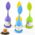 Eco Low MOQ Small Silicone Mesh Metal Stick 304 Stainless Steel Coffee Tea Strainer Stocked for Loose Leaf
