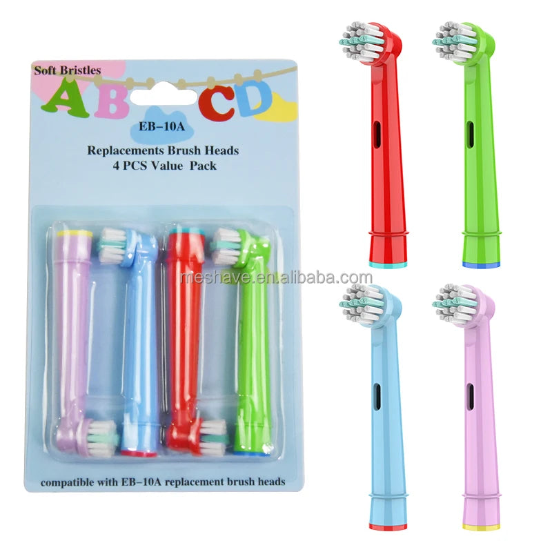 Mishave EB-10A 0.12mm Soft Bristle Kid Toothbrush Head Eco-Friendly CE Certified Home Replacement Children's Nylon