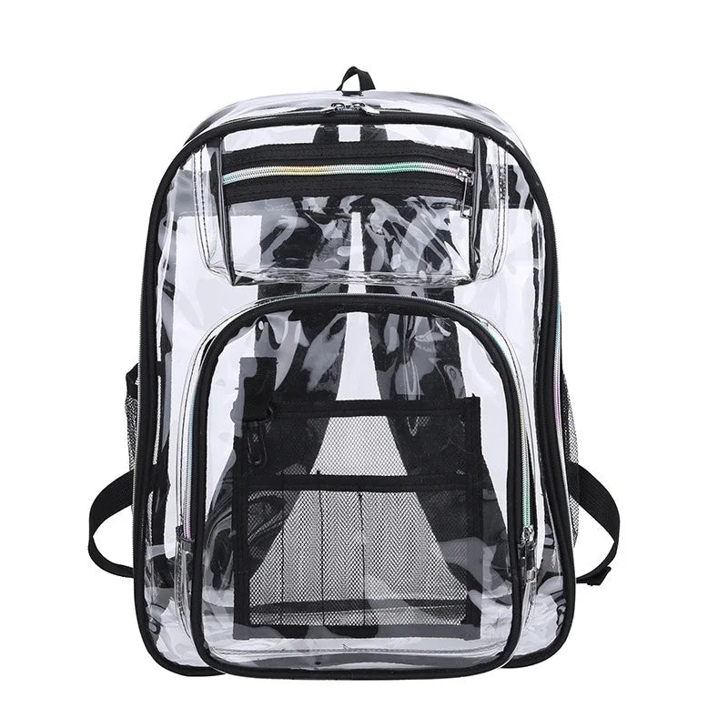 Custom Logo Low MOQ Laptop Backpack New Designer School Bags Unisex Transparent Waterproof Casual Tote Backpack Bag
