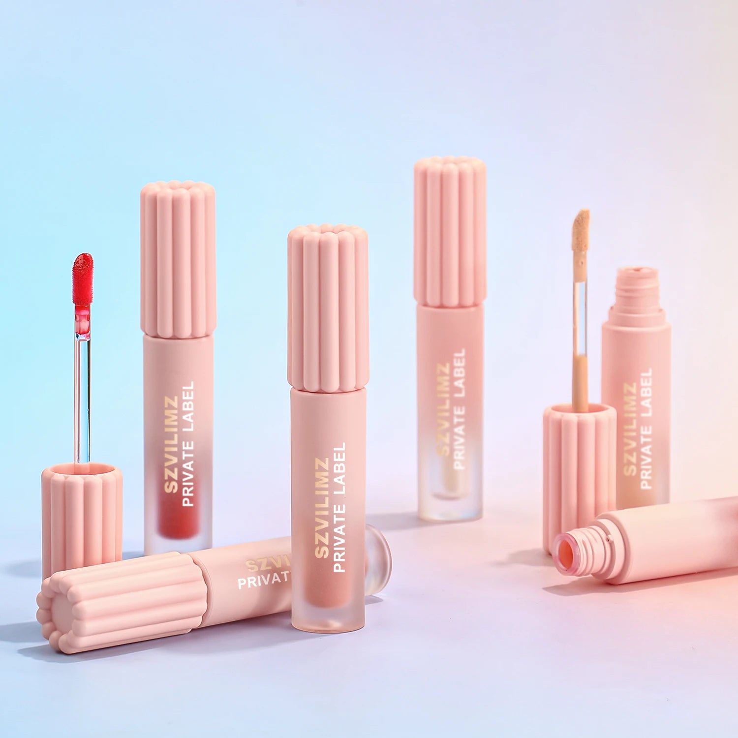 Matte Liquid Lip Stick and Nude Lipgloss Lip Plumper Gloss Cosmetics Makeup Lipgloss Container with Customized