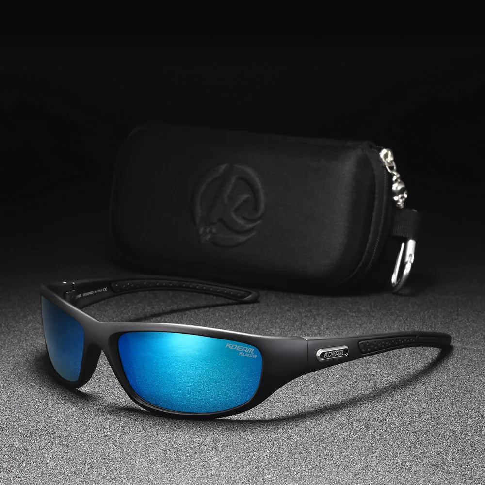 KDEAM Cost-effective Outdoor Windproof Bicycle Sun Glasses Outdoor Sports Fishing Eyeglasses Polarized Driving Sunglasses
