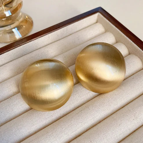 Zooying Metal Gold Color Statement  Silver Needle Metal Pearl Floral Earrings Pearl Women's Earrings