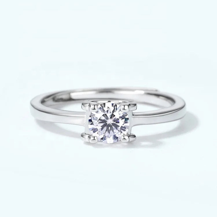 Moissanite Ring 925 Sterling Silver Engagement Wedding Promise Jewelry VVS Diamond Ring with GRA Certificate
