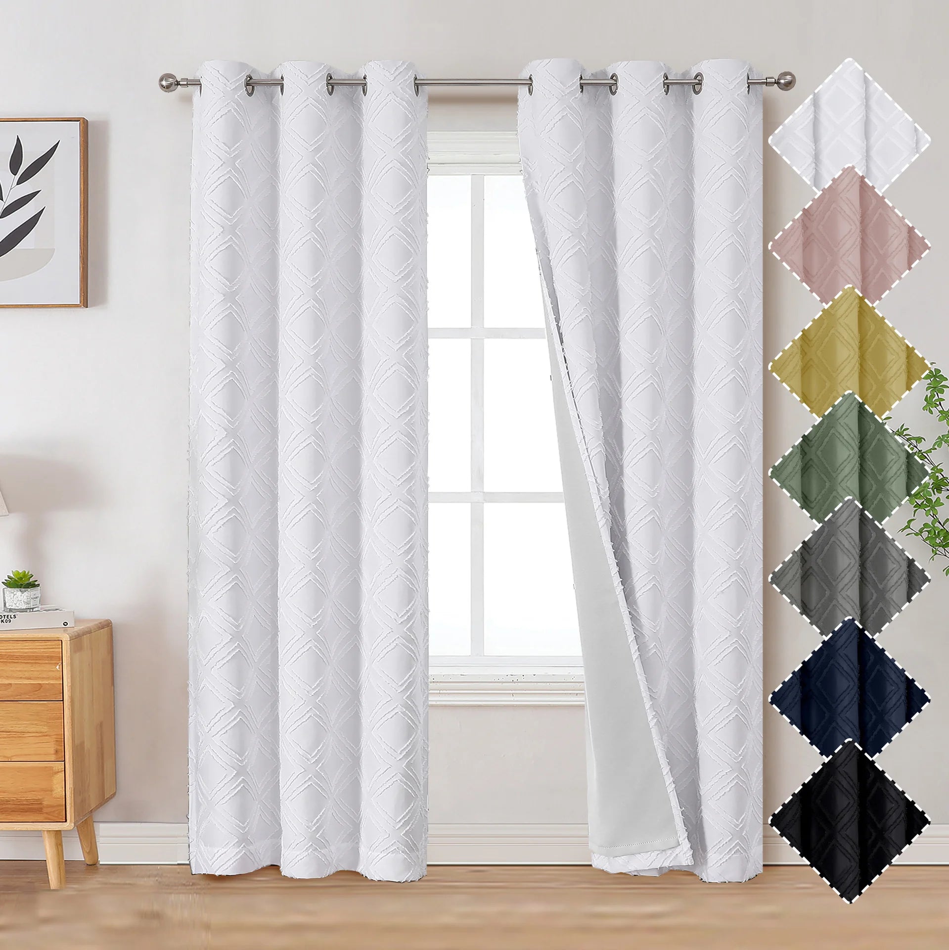 Xinlan Cheap Curtain Factory Direct Window Curtain Design Thermal Insulated Jacquard Blackout Window Curtain