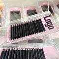 Custom Logo Russian Cashmere Volume Lash Supplies Easy Fan Dark Matte Velvet Lash Trays Cashmere Silk Mega Eyelash Extensions MegaBDM