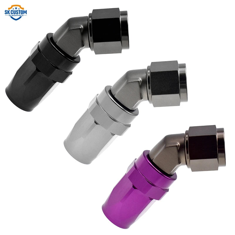 SK CUSTOM Aluminum 45 Degree Female Forged Elbow AN16 Oil Fuel Hose Line Fitting