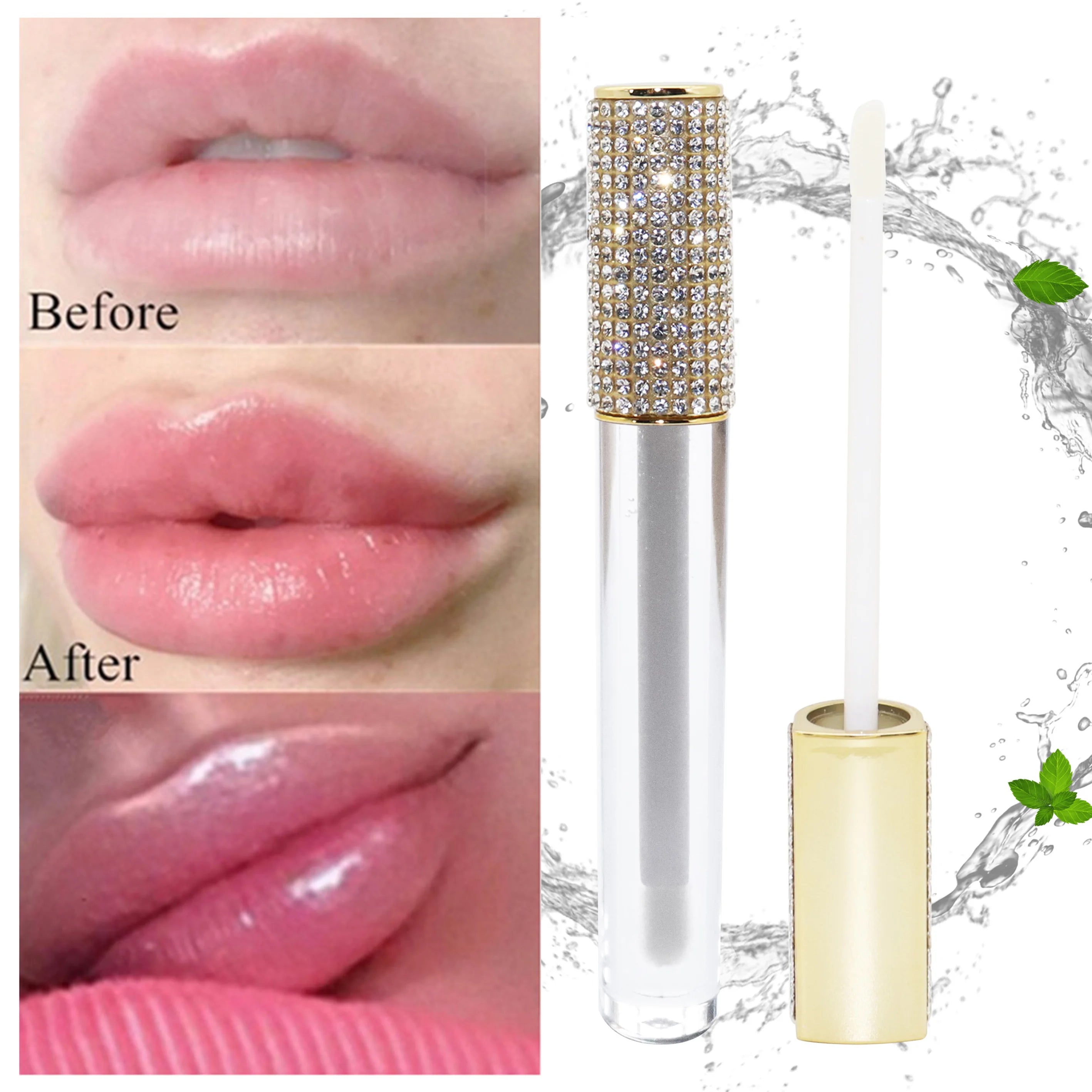 Pink Red Lip Gloss Transparent Lipgloss Essencial Oil Lip Gloss Lip Plumper