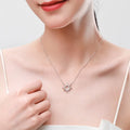 Inlaid With Diamond Sunflowers 925 Sterling Silver Necklace Popular Charming Necklace for Women Cubic Zirconia Necklace