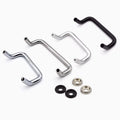 Single-hole Gasket Double-bent Angle-shaped Pull Handle Made of Aluminum Alloy Round Rod with Inclined Pull Handle