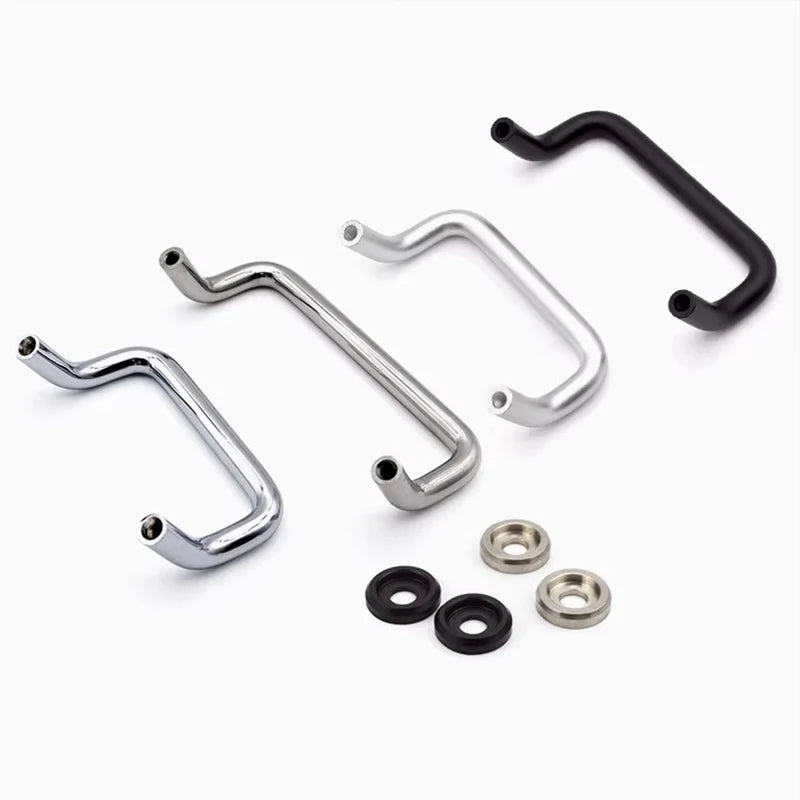 Single-hole Gasket Double-bent Angle-shaped Pull Handle Made of Aluminum Alloy Round Rod with Inclined Pull Handle