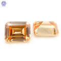 Rarity Champagne Color 4*6mm to 8*10mm Emerald Cut Zircon Stone Loose Cubic Zirconia Gemstone