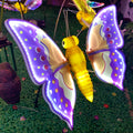 Modern Outdoor Garden Motion Sensor 150Cm 6Ft Led Lighted Flying Hanging Large Giant Moving Butterfly Decoration Shopping Center