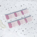 Pink Leopard Print 2D Waterproof Nail Gel Stickers & Decals with French Style Heart Shape Nail Art Wraps