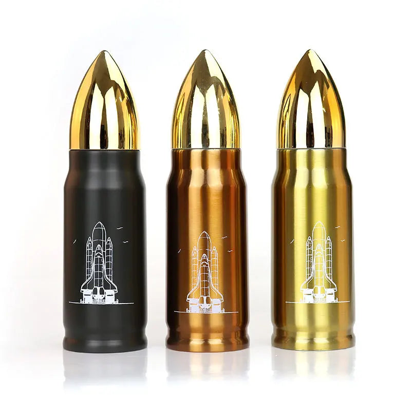 Wholesale 500ml Stainless Steel Vacuum Insulated Butllet Tumbler Blank Sublimation Bullet Shape Tumbler Shot Gun Water Bottle