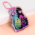 Customized Creative Gradient Double Sided Printing Customized Holographic Charm Anime Acrylic Keychain With Glitter Hologram
