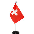 Factory Direct Custom Mini Table Flag Pole with Base Deluxe Desk Flag Switcherland Deluxe Desk Flag