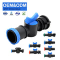 Plentirain Black De32mm Offtake Valve for Plastic Spray Tape Fittings Water-saving Irrigation System