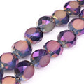 Bread Glass Beads Regular Multi-color Glass Beads DIY Jewelry Making Electroplated Crystal Beads