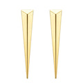 Latest High Quality 18K Gold Plated Stainless Steel Jewelry Punk Triangle Long Earring Ear Studs Dangle E5151