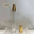 Vintage 10ml Perfume Glass Bottle Thick Bottom Clear Mini Round Square Design Refillable for Eye Drops & Facial Cleanser