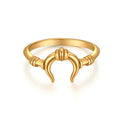 Milskye Style Beautiful Fashion Fine Jewelry for Women 14k Gold Plated 925 Silver Lyre Rings