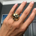 Joolim Jewelry 18K Gold Plated Stainless Steel Irregular Bubble Statement Band Rings for Women