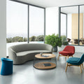 Modern Nordic Sofa Curved Sofa Couch Living Room Upholstery Fabric Half Round Circle Sofa