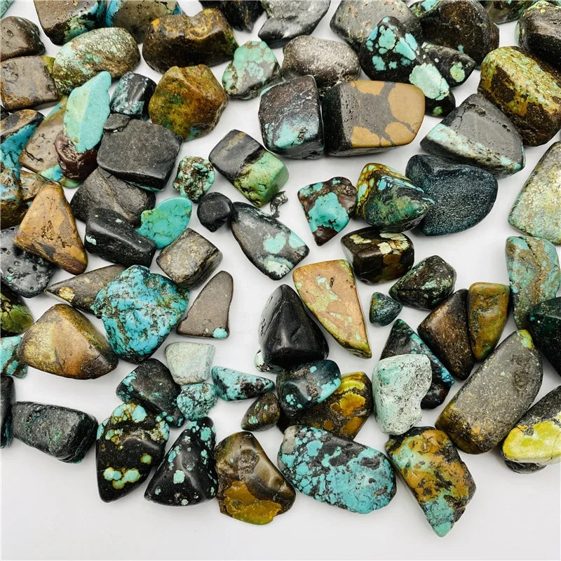 Wholesale Polished Natural Turquoise Crystals Healing Tumbled Stones Kallaite Gravel for Home Decoration