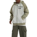 Autumn and Winter American Raglan Contrast Shake Fleece Hooded Sweatshirt European and American Loose Fashion Brand Hoodie Men