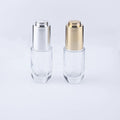 Transparent Packaging Cosmetics Body Parts 15ml Glass Clear Essential Oil Serum Bottle Luxury With Dropper