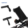 Superbsail Waterproof Aluminium Alloy E-bike Lamp Support 10CM Bicycle Handlebar Extender Bracket Headlight Mount Bar Computer