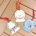 MDFSUB Best Price Snowglobe Christmas Hanging Ornaments Double-Sided White Sublimation Blank 76x65mm 3mm Thickness