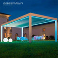 Greenawn Waterproof Manual Patio Cover Motorized Louvered Roof Garden Elektrische Pergola Bioclimatica 4 X 4.50