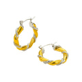 Fashion Color Matching Fine Jewelry Earrings Display 18K Gold Plated Hoop Earrings Waterproof Stainless Steel Earrings for Women
