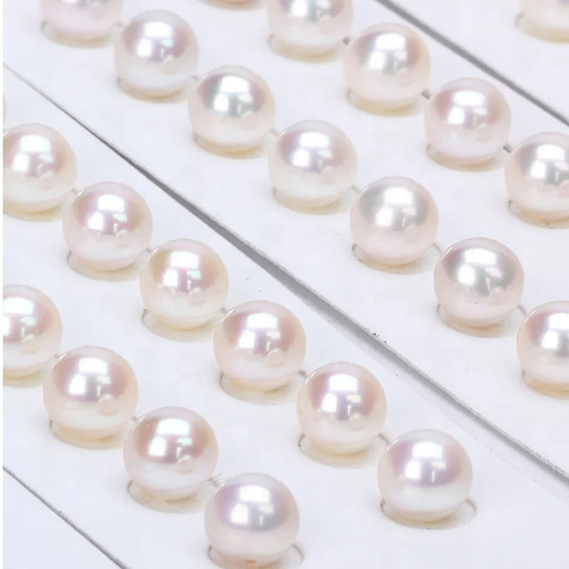 Wholesale Price Loose Fresh Water Pearl Perfect Round Beads 2A 3A 4A Quality White Pink Purple Natural Pearl for Jewelry Make