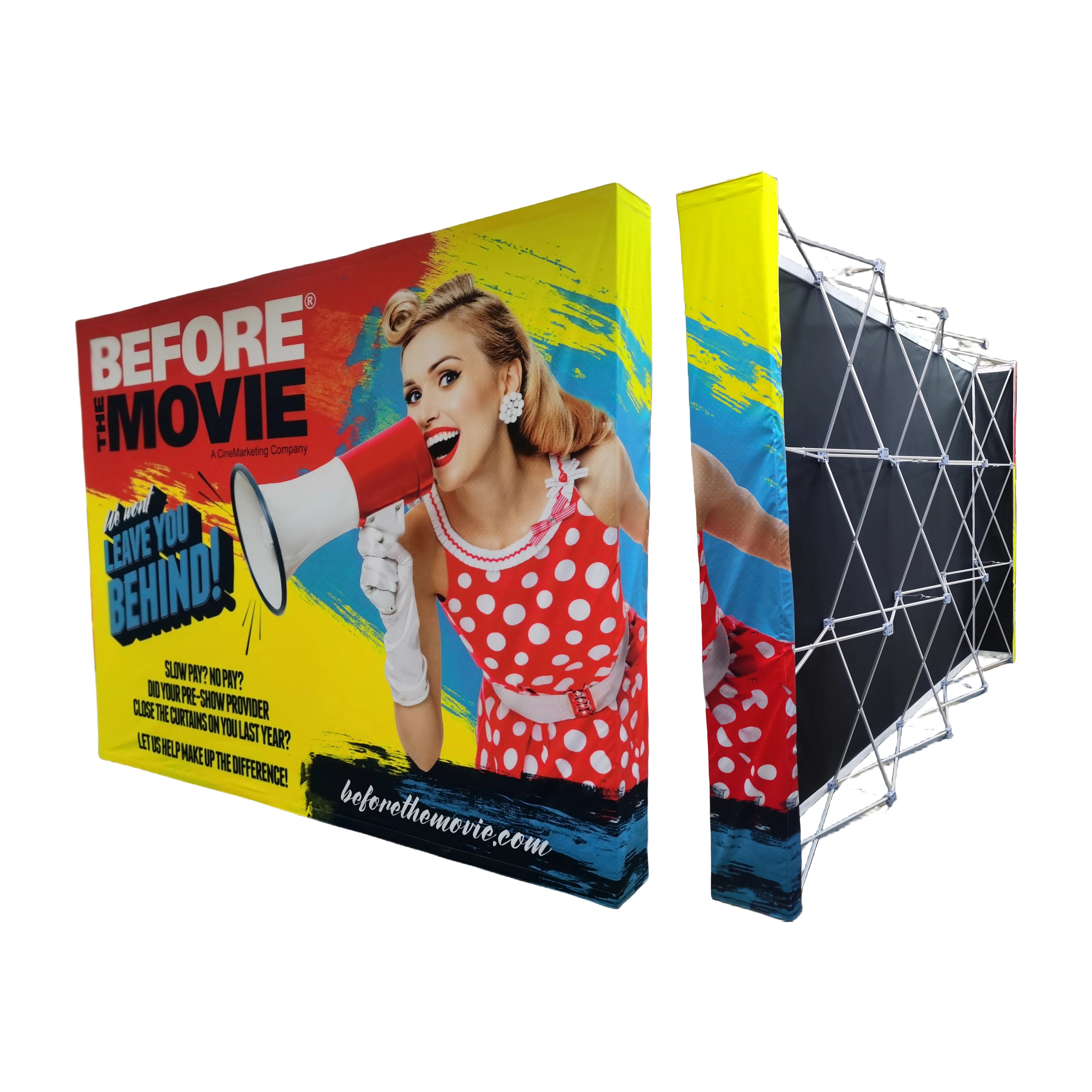 Outdoor Portable Folding Backdrop Pop up Banner Exhibit Trade Show Display Stand