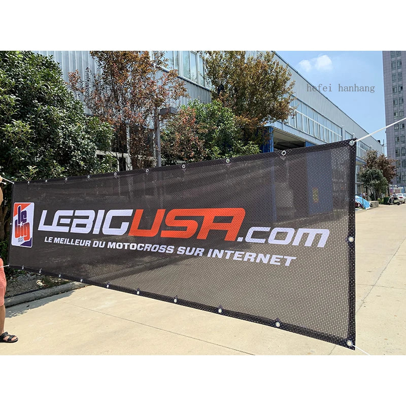 Polyester Mesh Banner Digital Mesh Fence Banner Printing Mesh Fabric Banner