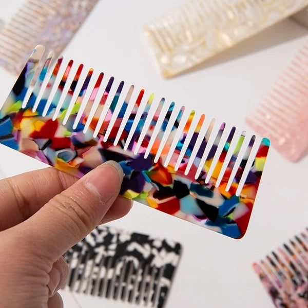 DIY Large Size Cellulose Acetate Comb Luxury Hair Comb Acetate Acrylic Comb Hair Accessories