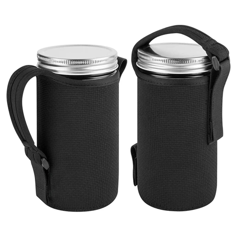 24oz Wide Mouth Glasses Jar Holder Neoprene Mason Jar Sleeve