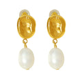 Fenny 18K Gold-plated No Fade Vintage Imitation Baroque Natural Pearl Hoop Earring Trend for Women Wholesale Ladies Jewelry MegaBDM